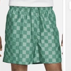 Nike Green Checkered Athletic Shorts NWT